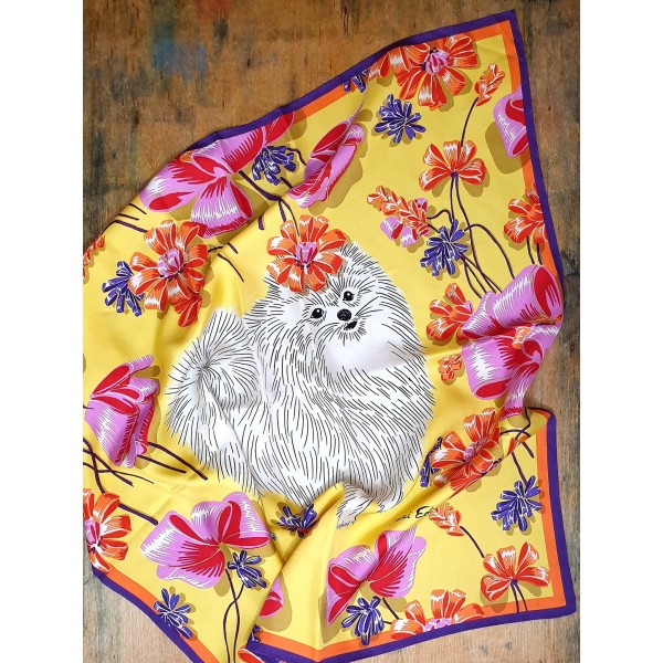 Inoui Editions šilko skara TOUTOU YELLOW